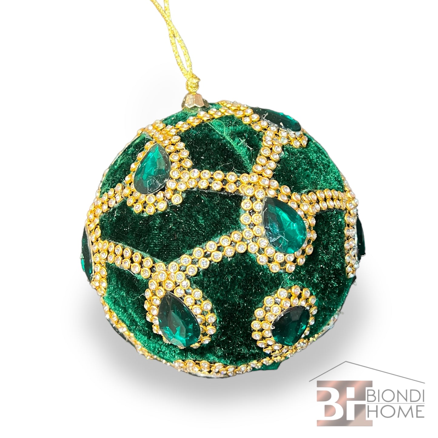 Pallina Natale “GEMME VERDI”