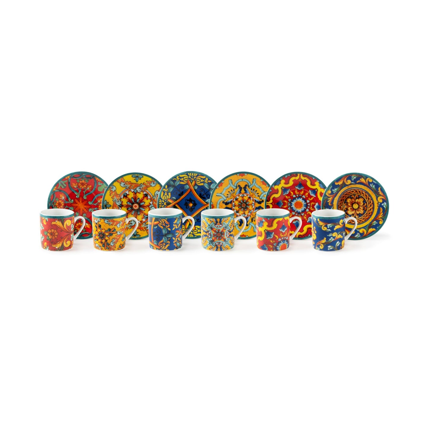Tazzina caffè + Piattino “TRINACRIA” (6pz + 6pz)