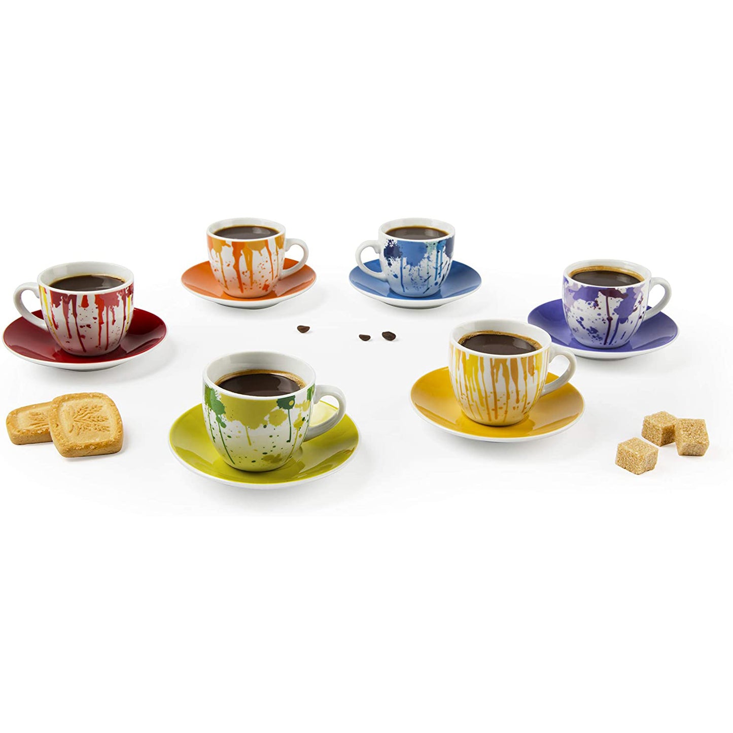 Tazzina caffè + Piattino “DRIPPING” (6pz + 6pz)
