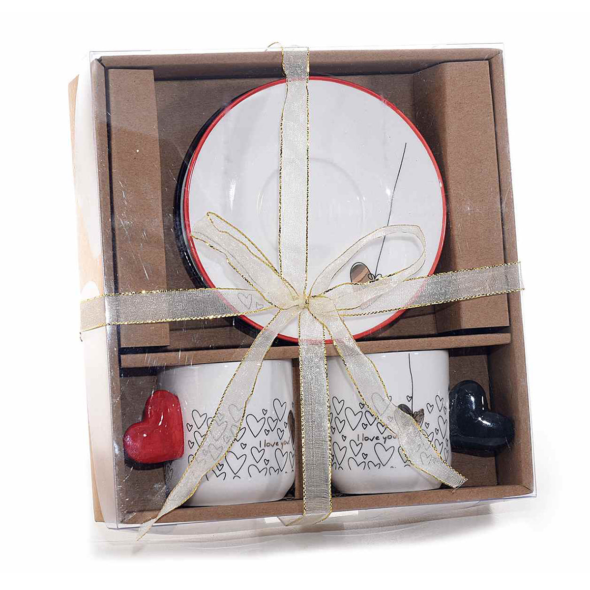 Tazzine “I LOVE YOU” (2pz + piattini) - BIONDI HOME