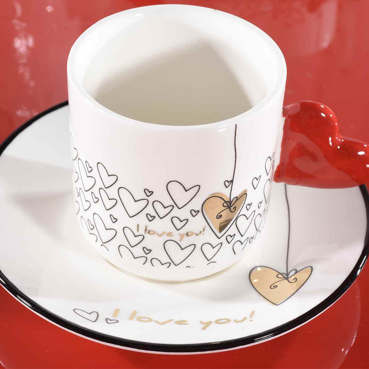 Tazzine “I LOVE YOU” (2pz + piattini) - BIONDI HOME