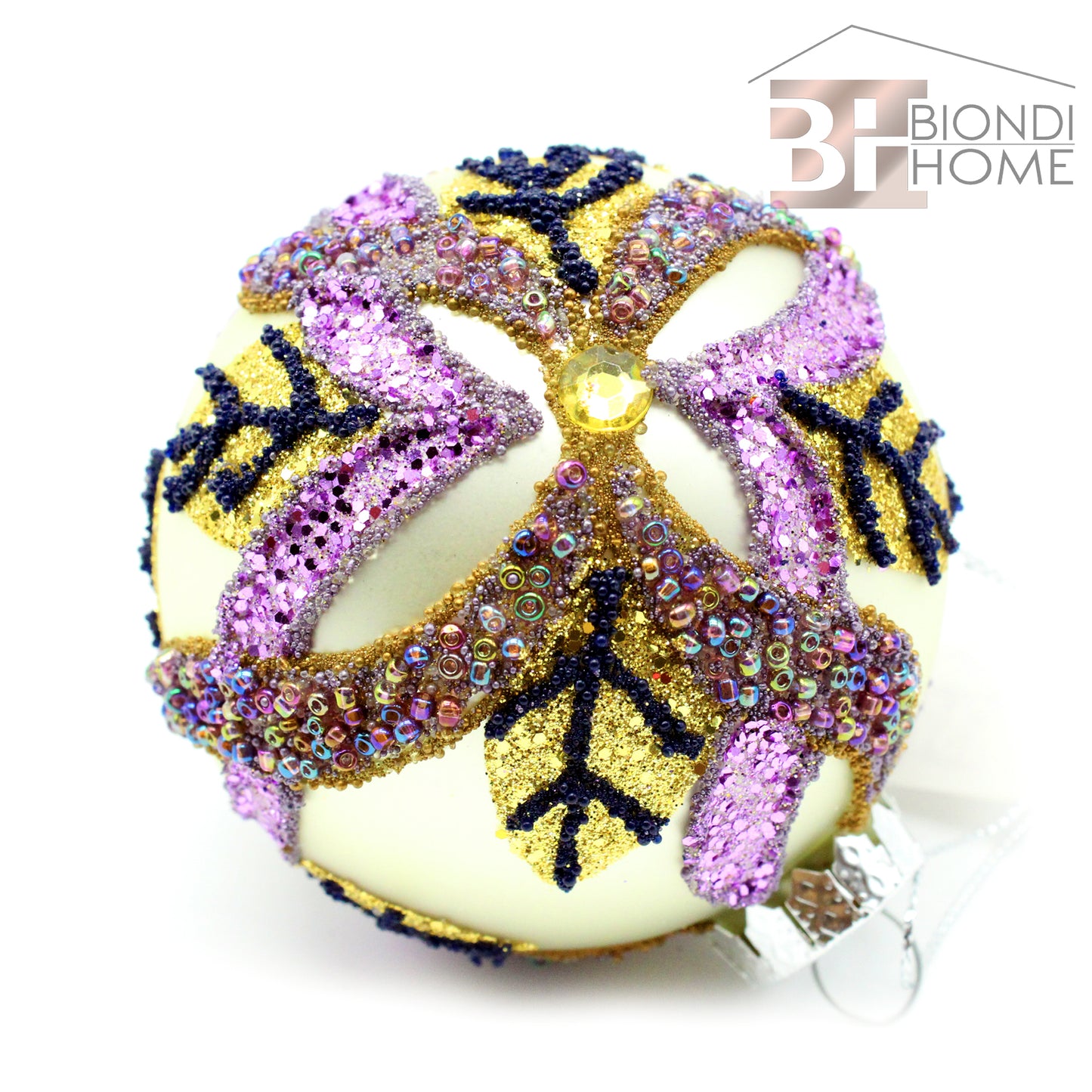 Pallina Natale “RAMI VIOLA” - BIONDI HOME