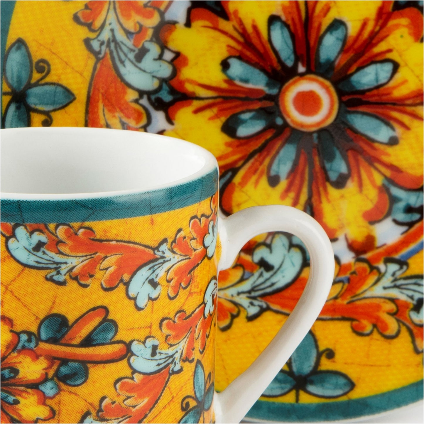 Tazzina caffè + Piattino “TRINACRIA” (6pz + 6pz)