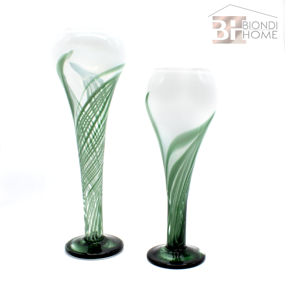 Vaso “TULIPANO BIANCO e VERDE” - BIONDI HOME