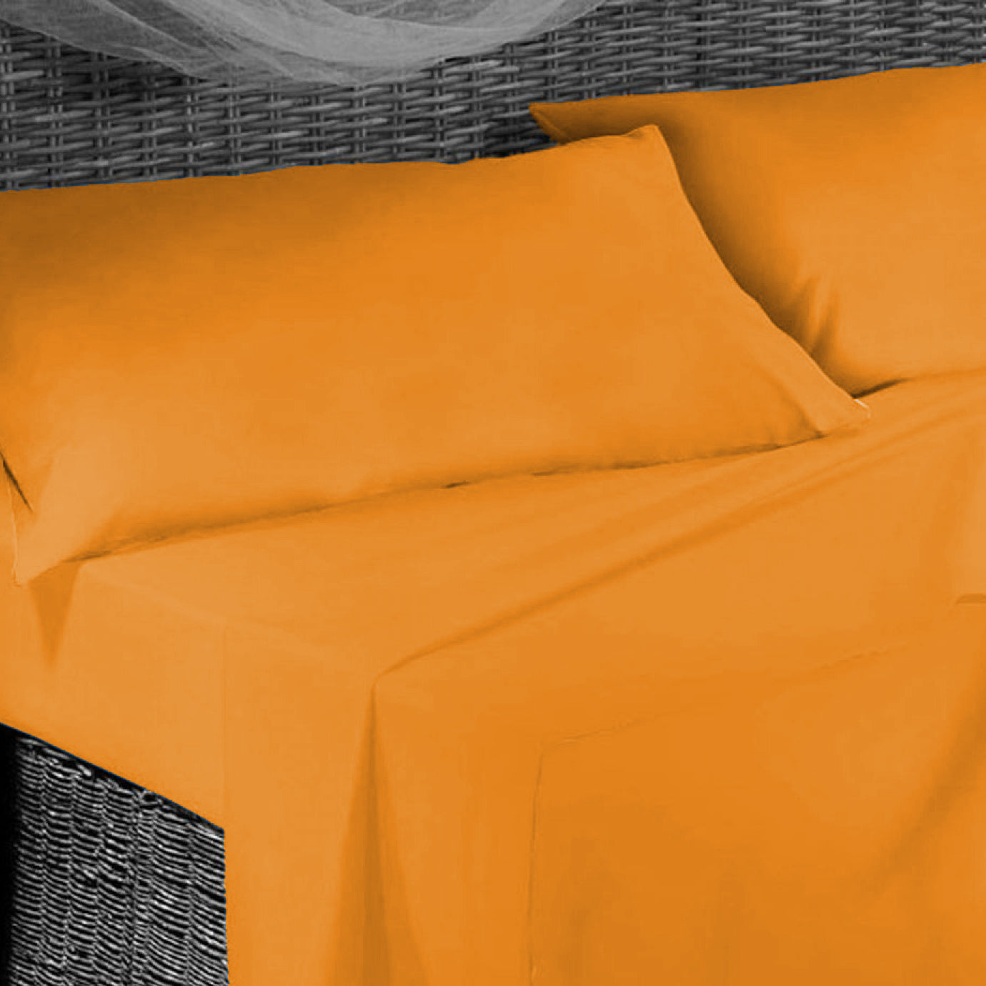 Completo Letto -ARANCIO- Microfibra - BIONDI HOME