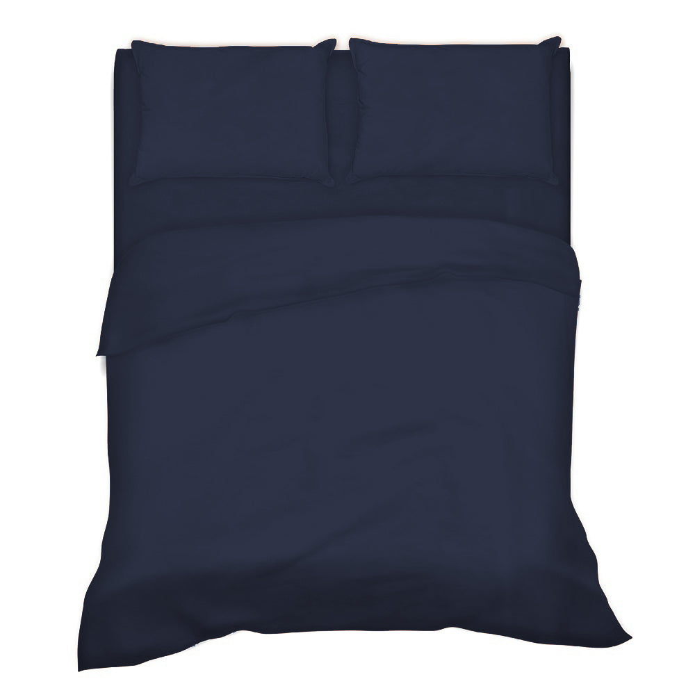 Completo Letto -BLU SCURO- 100% Cotone TOP QUALITY - BIONDI HOME