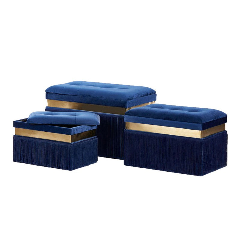 Set Pouf Contenitore “CHIC” (3pz) - BIONDI HOME