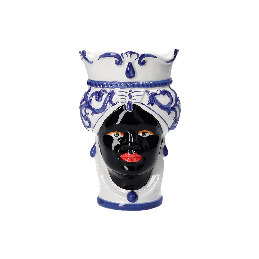 Vaso "TESTA DI MORO BLU”