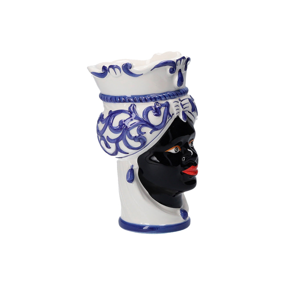 Vaso "TESTA DI MORO BLU”