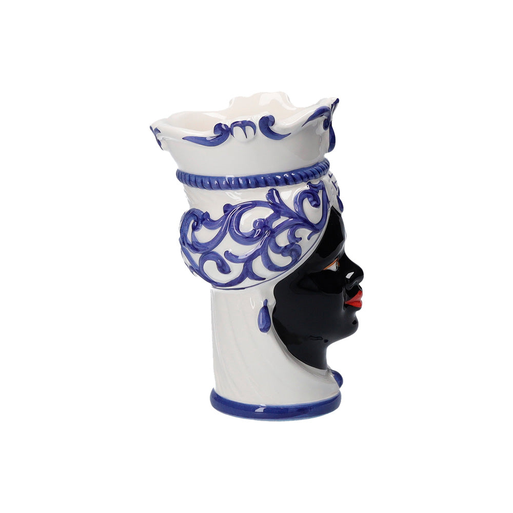 Vaso "TESTA DI MORO BLU”