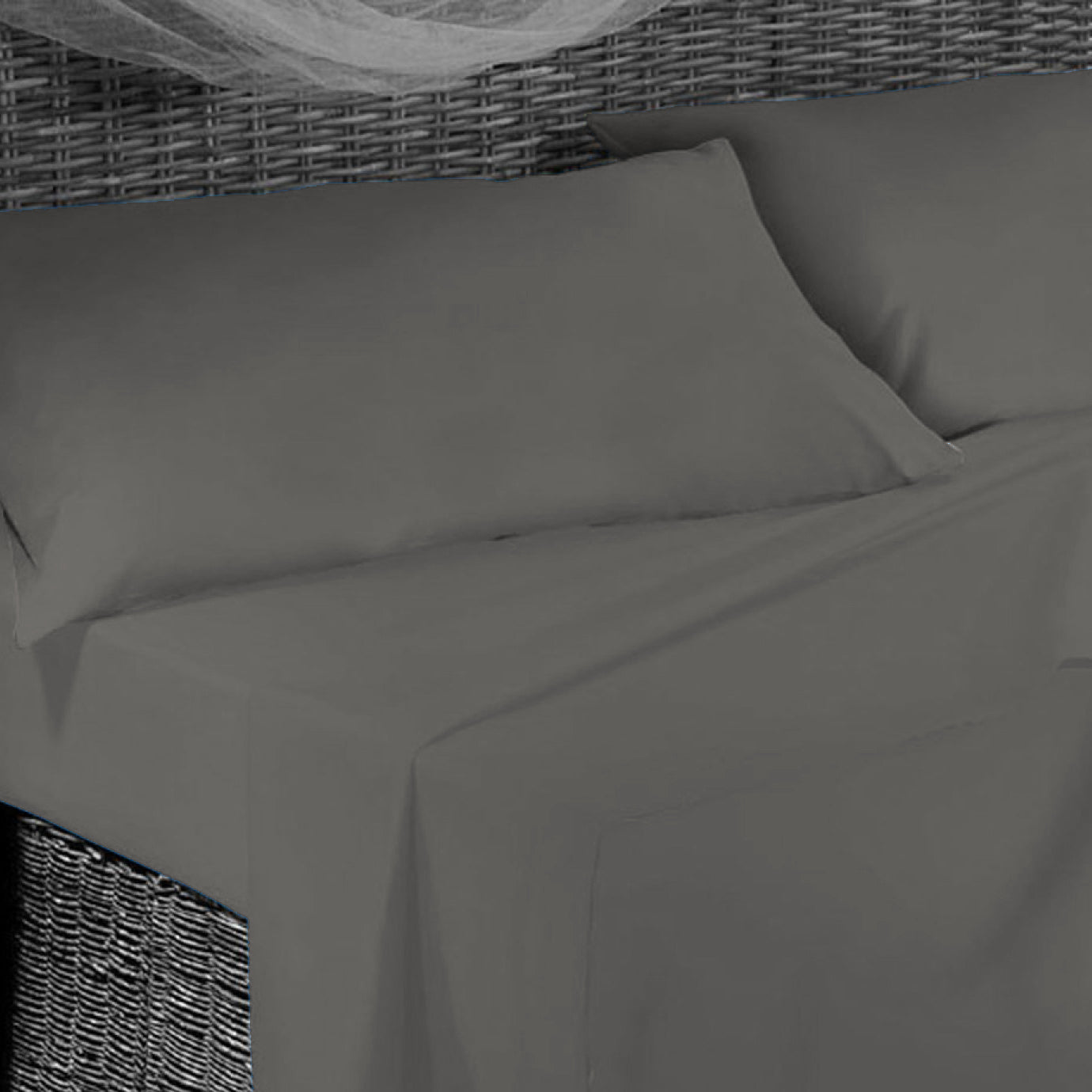 Completo Letto -GRIGIO SCURO- Microfibra - BIONDI HOME