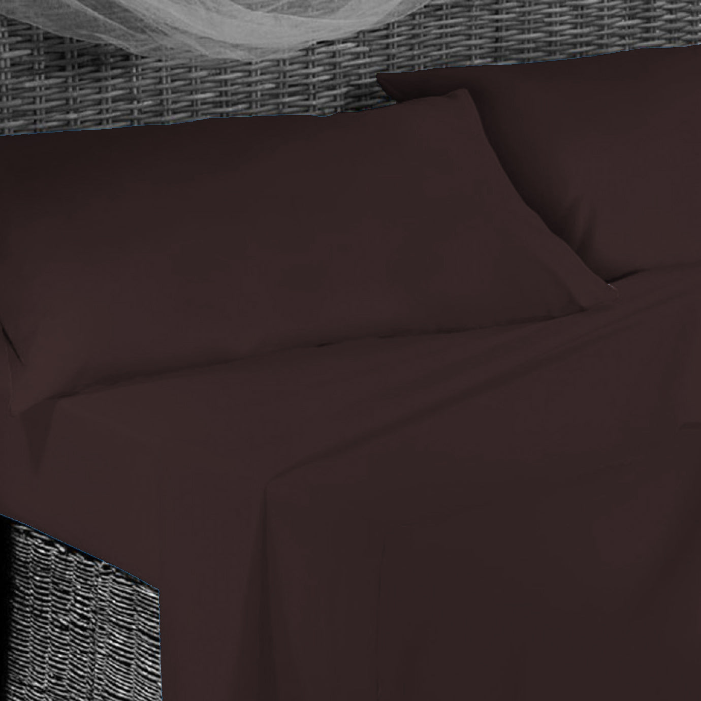 Completo Letto -MARRONE- Microfibra - BIONDI HOME