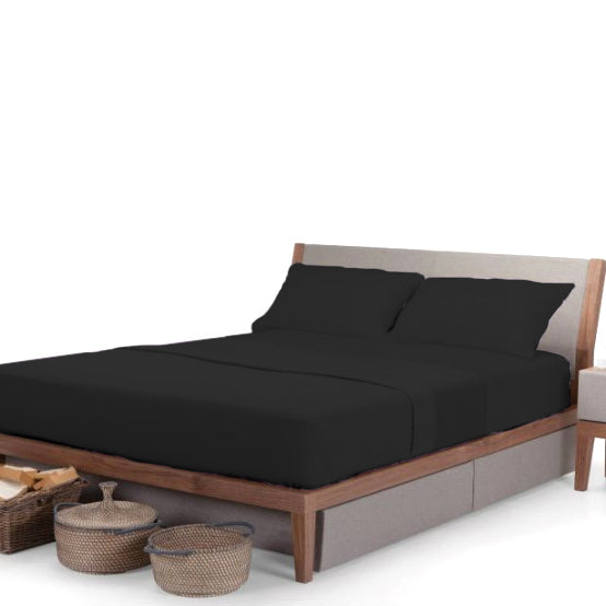 Completo Letto -NERO- 100% Cotone (3 misure) - BIONDI HOME