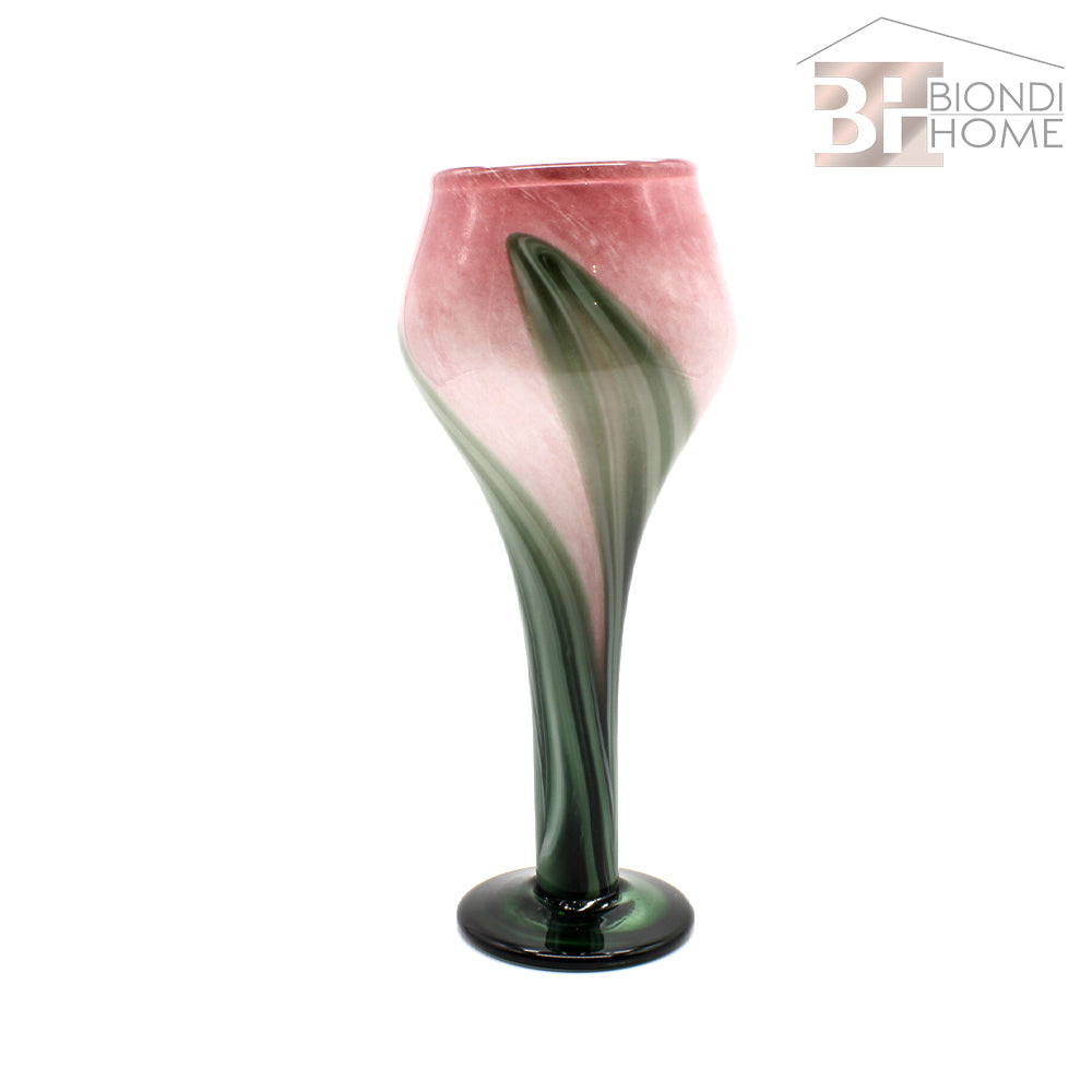 Vaso “TULIPANO ROSA e VERDE” - BIONDI HOME