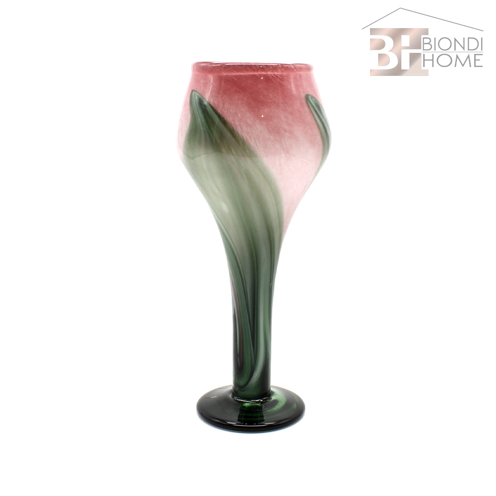 Vaso “TULIPANO ROSA e VERDE” - BIONDI HOME