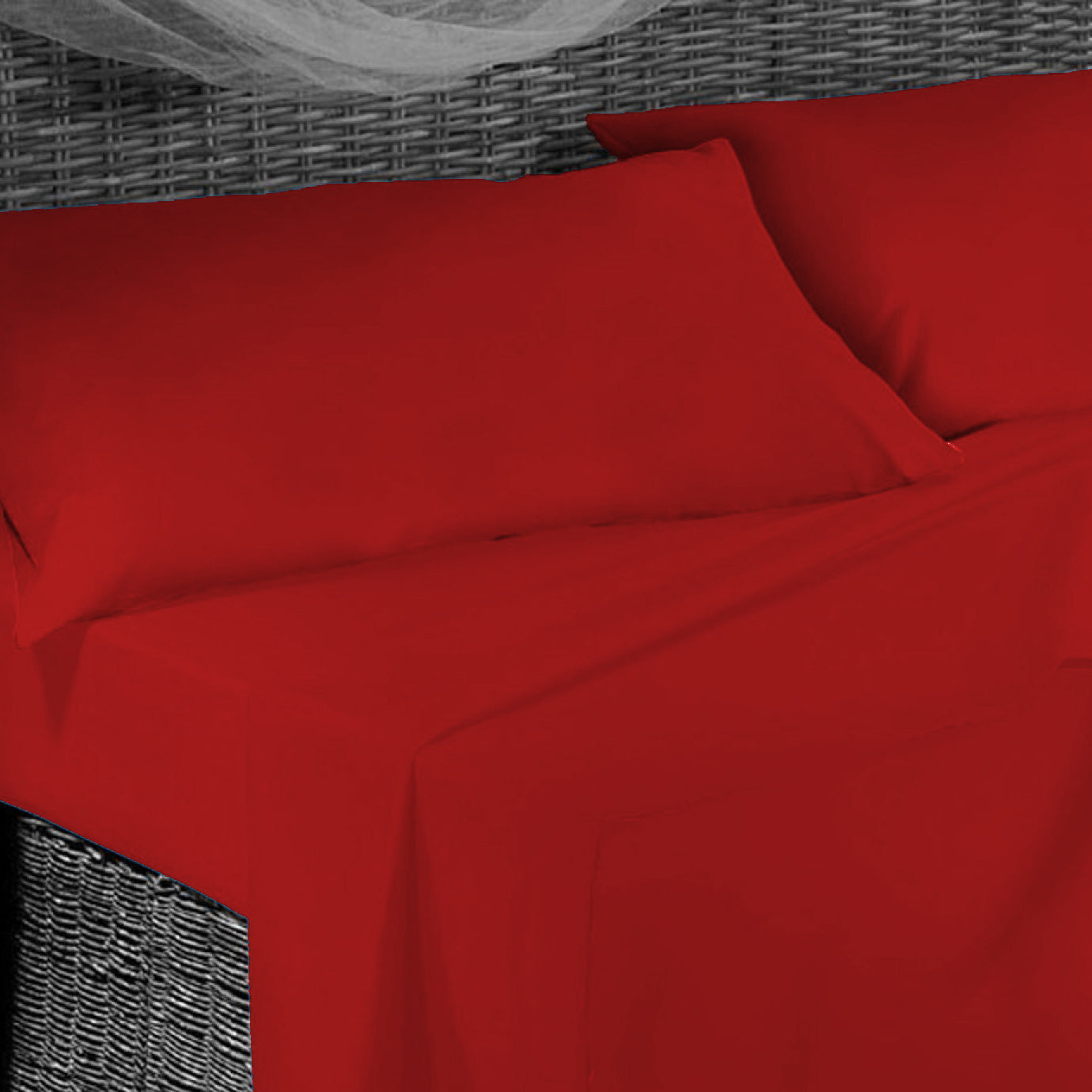 Completo Letto -ROSSO- Microfibra - BIONDI HOME