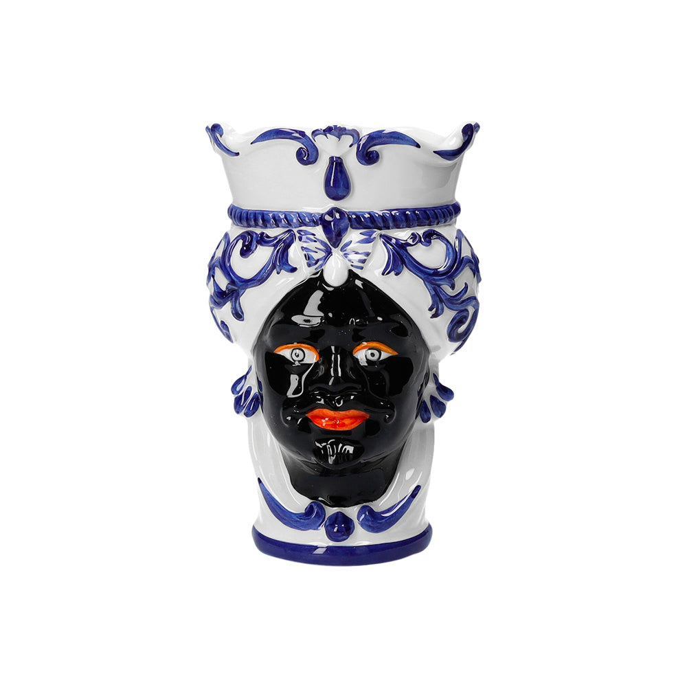 Vaso "TESTA DI MORO BLU”