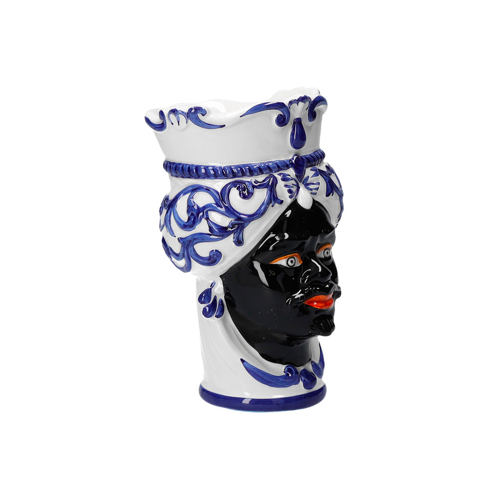 Vaso "TESTA DI MORO BLU”