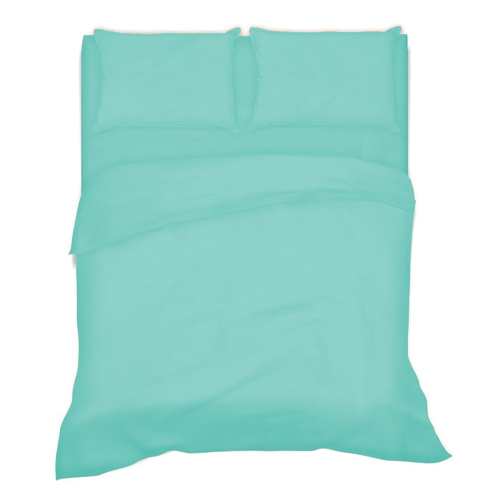 Completo Letto -VERDE ACQUA- 100% Cotone TOP QUALITY - BIONDI HOME
