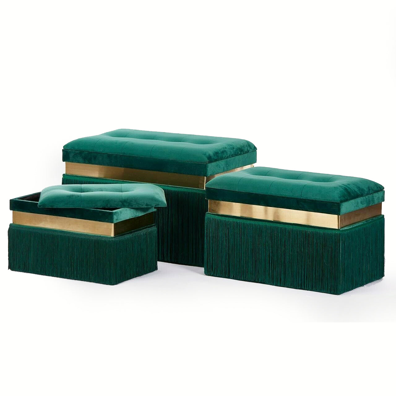 Set Pouf Contenitore “CHIC” (3pz) - BIONDI HOME
