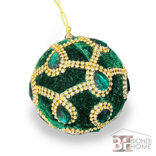 Pallina Natale “GEMME VERDI”
