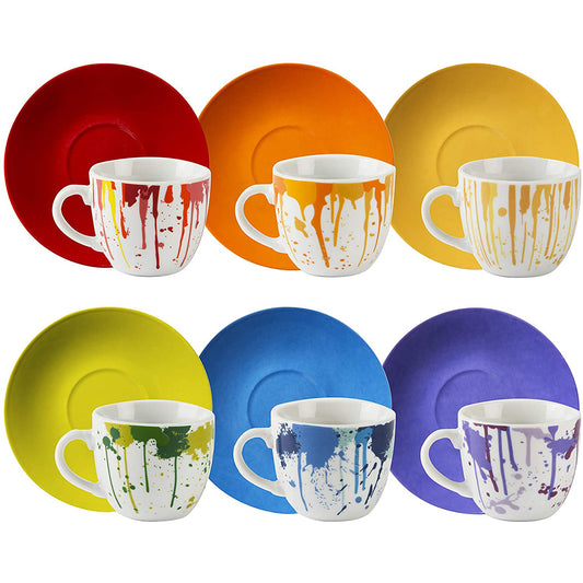 Tazzina caffè + Piattino “DRIPPING” (6pz + 6pz)