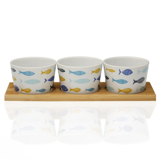 Set Ciotoline “FISH” (3 pz + Piattino) - BIONDI HOME