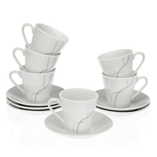 Tazzina Caffe + Piattino “NASTRI” (6pz+6pz) - BIONDI HOME
