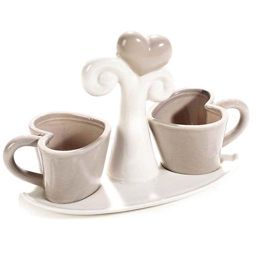 Tazzine “PER SEMPRE” (2pz + vassoio) - BIONDI HOME