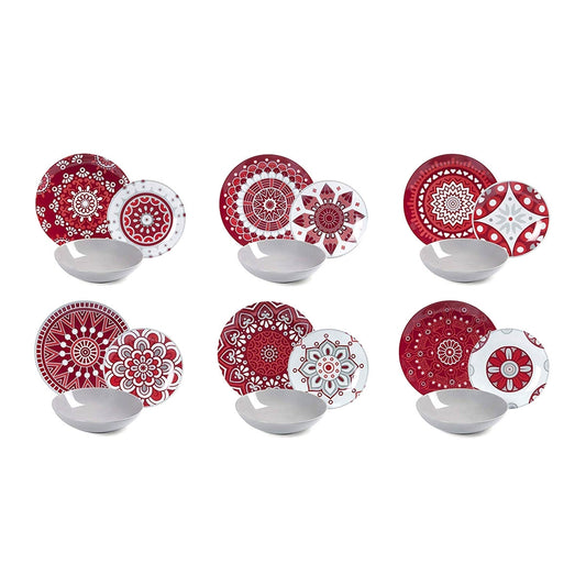 Servizio Piatti “MANDALA RED”