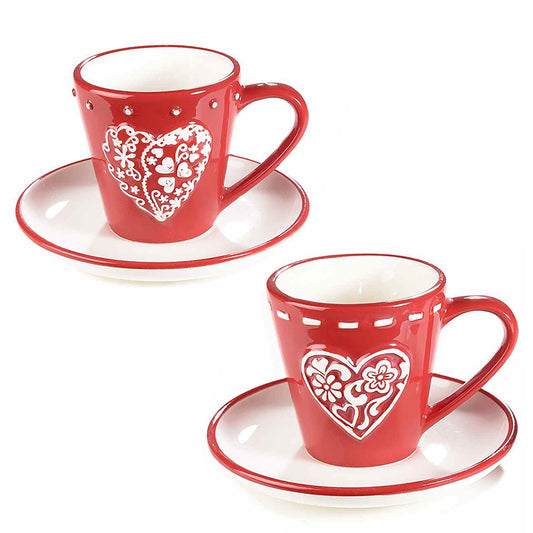 Tazzine “VALENTINO” (2pz + piattini) - BIONDI HOME