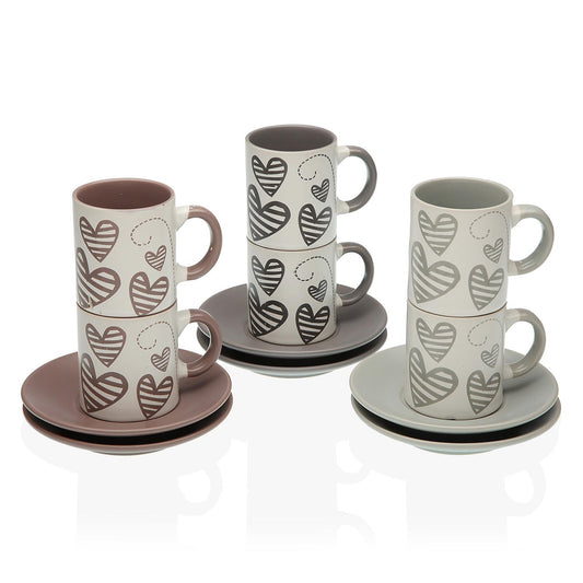 Tazzina Caffè + Piattino “TVB” (6pz + 6pz) - BIONDI HOME