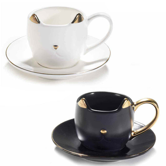 Tazzine Caffe “CAT” (2pz + piattini) - BIONDI HOME