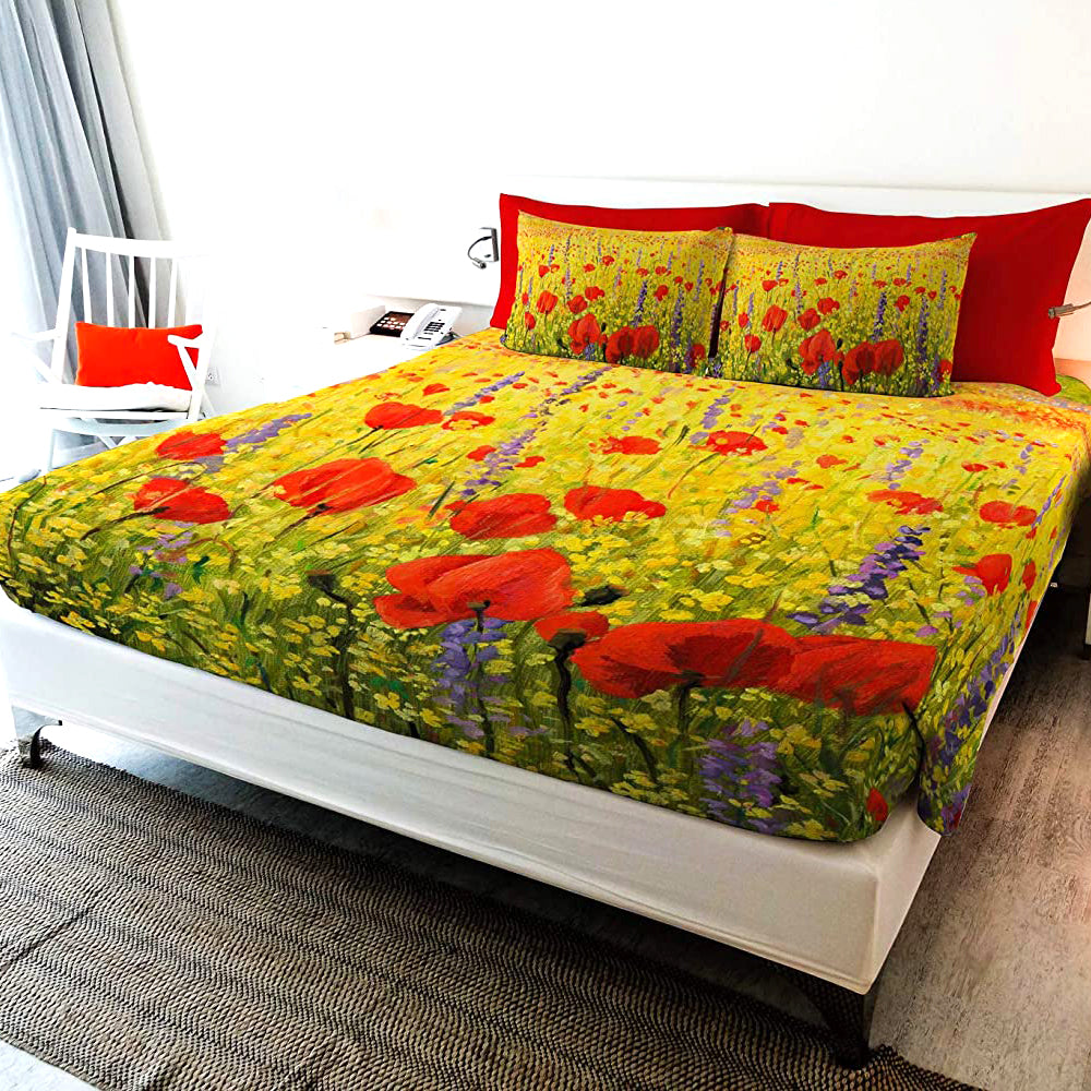 Parure Letto “PAPAVERI” - 100% Cotone - BIONDI HOME