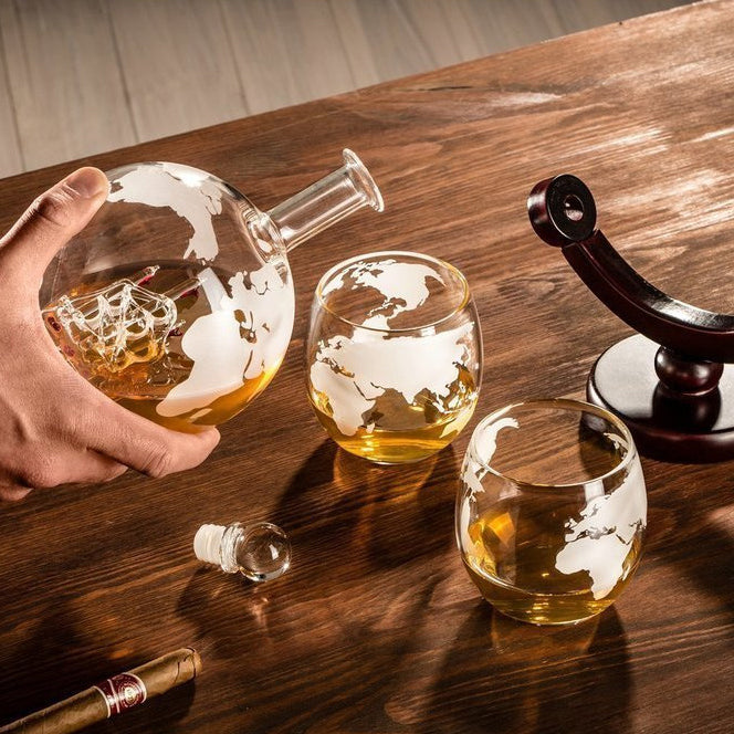 Decanter “MONDO” + Bicchieri - BIONDI HOME