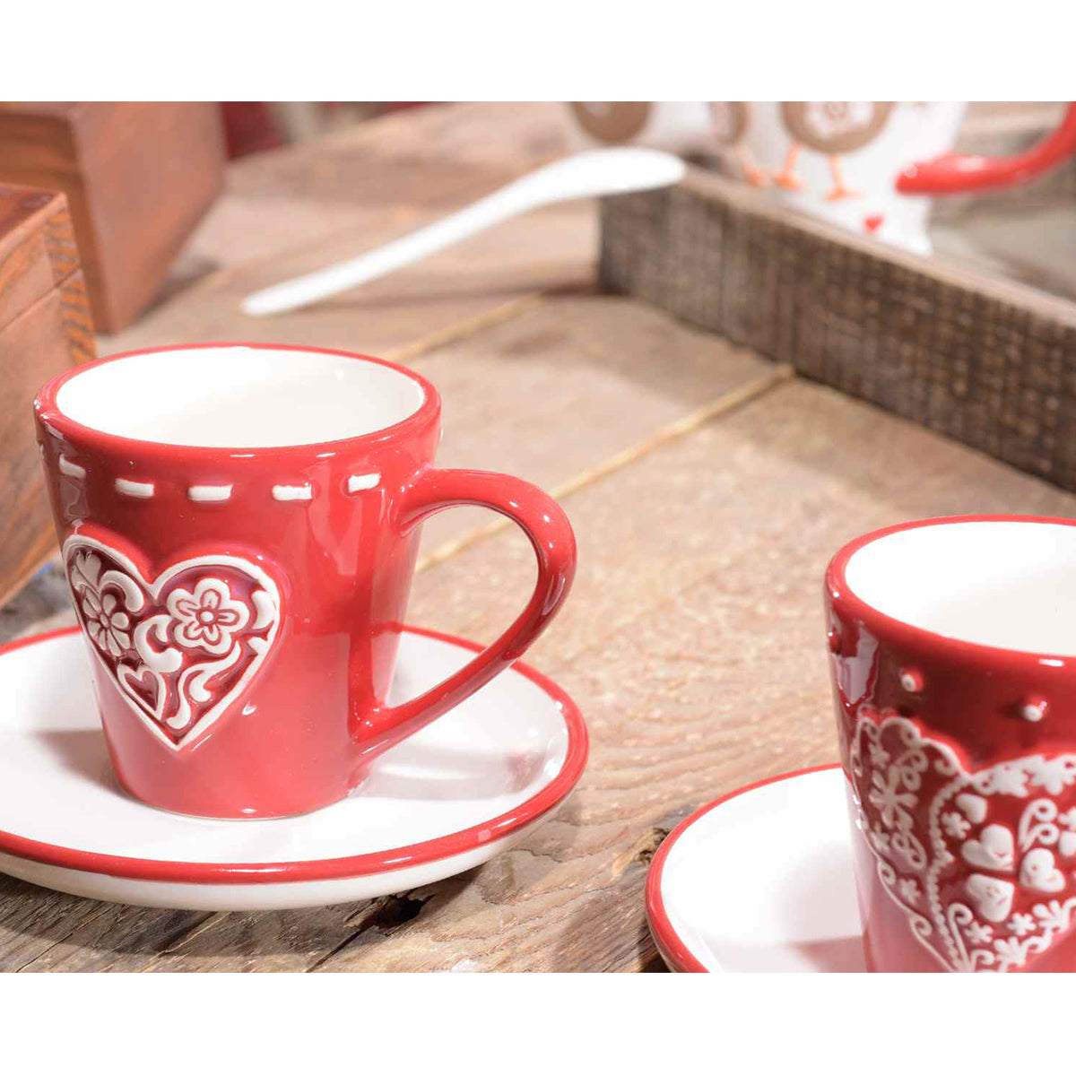 Tazzine “VALENTINO” (2pz + piattini) - BIONDI HOME