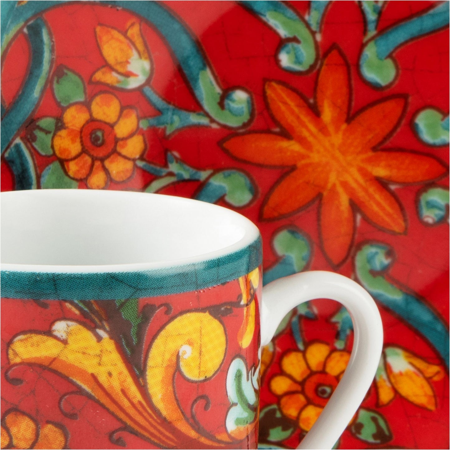 Tazzina caffè + Piattino “TRINACRIA” (6pz + 6pz)