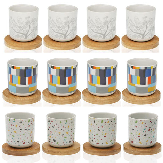 Tazzina “FUNNY” + Piattino Bamboo (4pz + 4pz) - BIONDI HOME