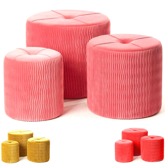 Set Pouf “COCO’” (3 pz) - BIONDI HOME