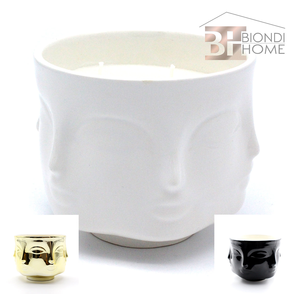 Portacandela “MULTIFACE" + Candela Profumata - BIONDI HOME
