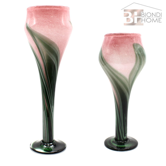 Vaso “TULIPANO ROSA e VERDE” - BIONDI HOME