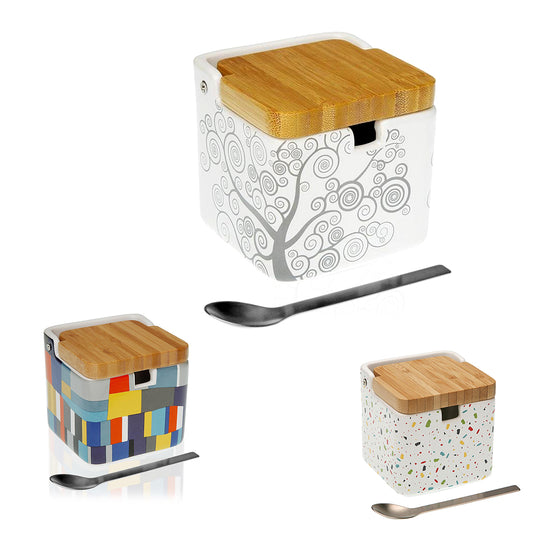 Zuccheriera “FUNNY” Con Coperchio Bamboo - BIONDI HOME