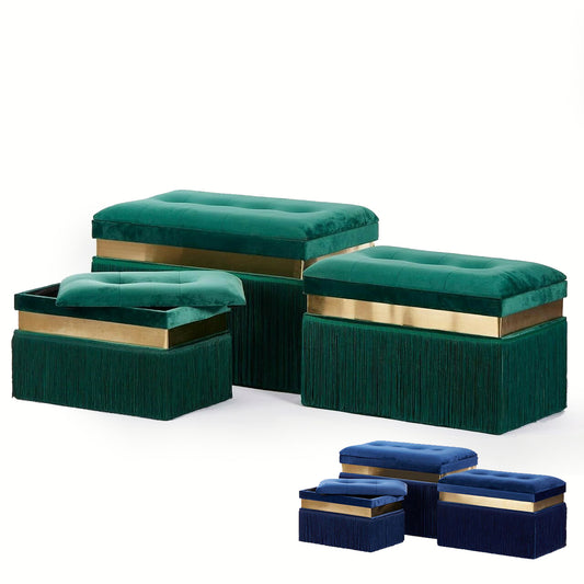 Set Pouf Contenitore “CHIC” (3pz) - BIONDI HOME