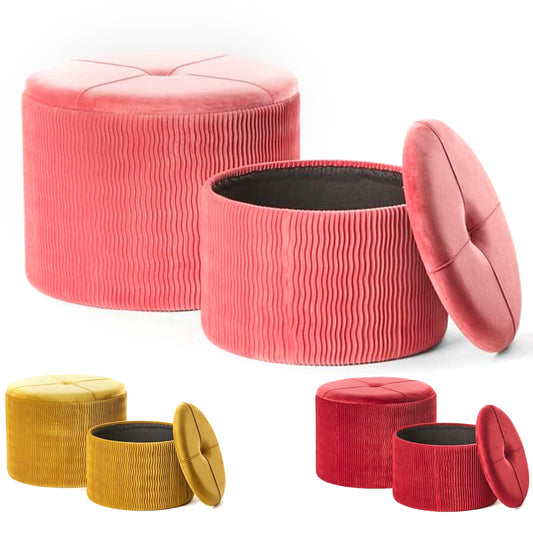 Set Pouf Contenitore “COCO’ BOX” (2pz) - BIONDI HOME
