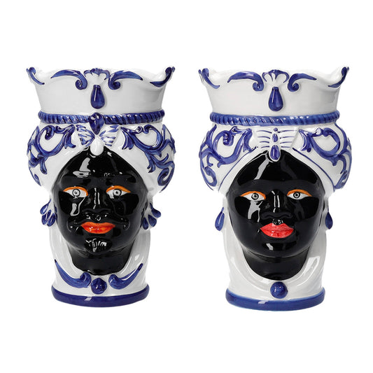 Vaso "TESTA DI MORO BLU”
