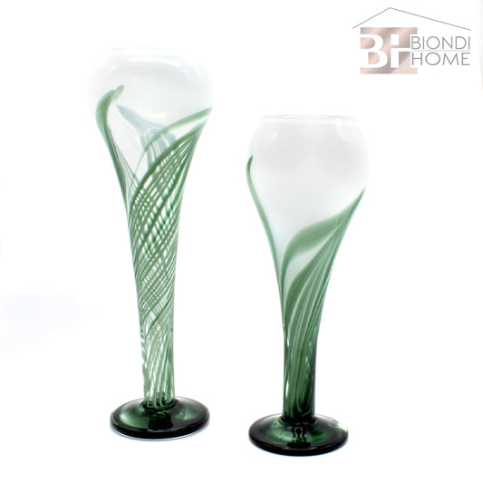Vaso “TULIPANO BIANCO e VERDE” - BIONDI HOME