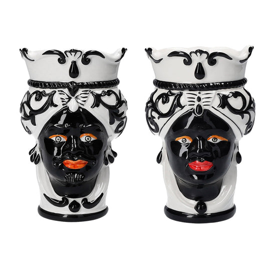 Vaso "TESTA DI MORO NERO”