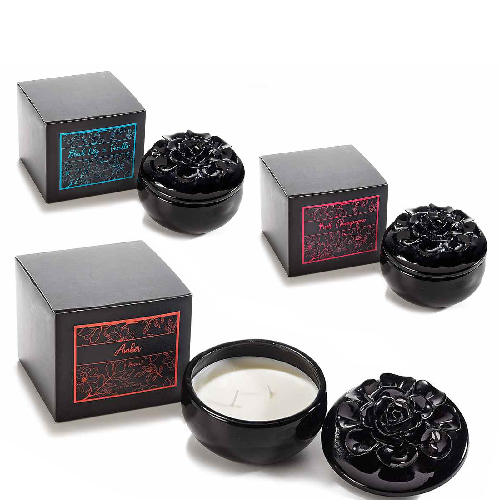 Portacandela + Candela Profumata “BLACKROSE” - BIONDI HOME