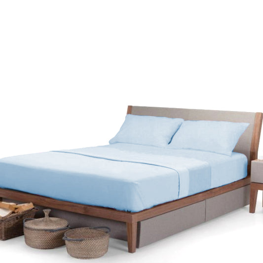 Completo Letto -AZZURRO- 100% Cotone (3 misure) - BIONDI HOME
