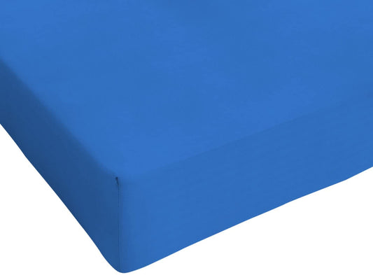 Lenzuolo Sotto con Angoli -BLU ROYAL- 100% Cotone TOP QUALITY - BIONDI HOME